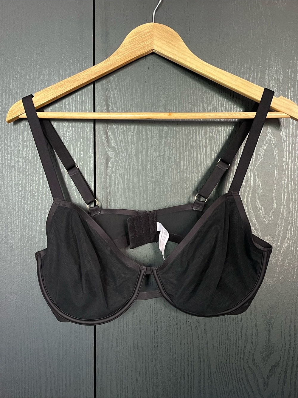 Auden Black Mesh Underwire Bra